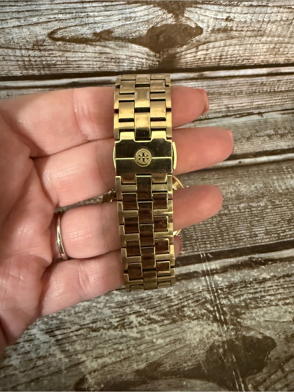 Tory Burch Gold Stainless Steel Chronograph Bracelet Watch TRB1000 - Picture 5 of 5